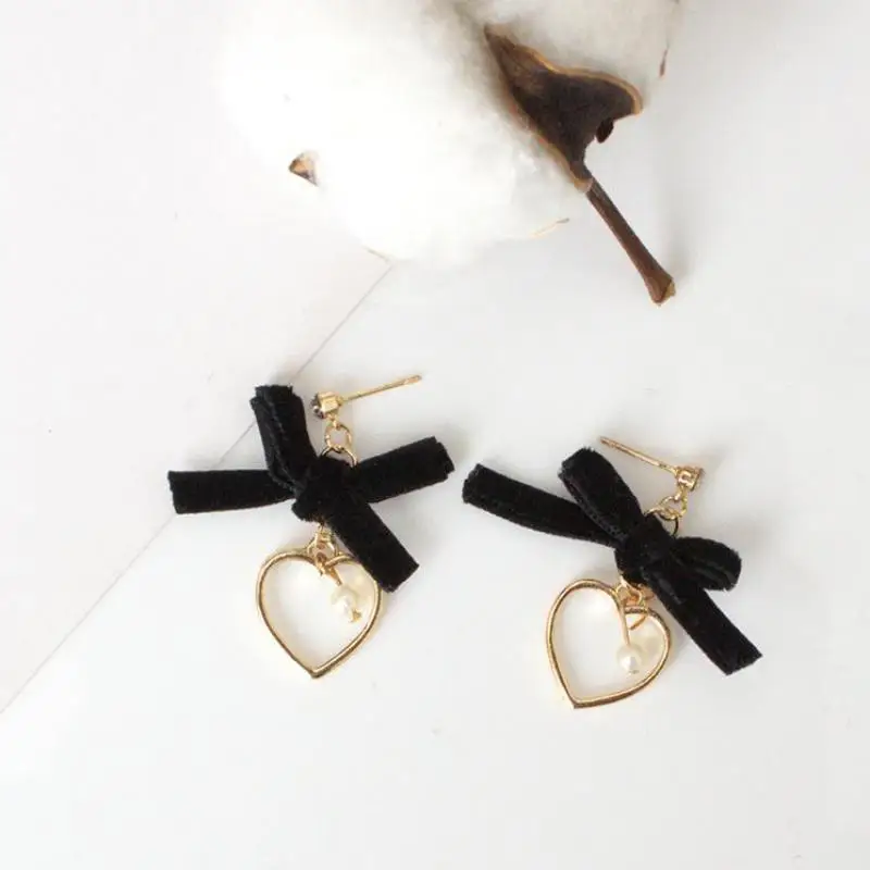 Japanese Sweet Style Bowknot Heart Earrings, Flannel Bow Earrings Women's Jewelry Imitation Pearl Earrings Stud Earrings Brincos
Japanese Sweet Style Bowknot Heart Earrings, Flannel Bow Earrings Women's Jewelry Imitation Pearl Earrings Stud Earrings Brincos