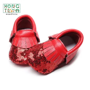 Shine Red Genuine Leather Baby Shoes Fringe Sequined Newborn Infant Baby Girl Shoes baby moccasins Kids Christmas gift
Shine Red Genuine Leather Baby Shoes Fringe Sequined Newborn Infant Baby Girl Shoes baby moccasins Kids Christmas gift