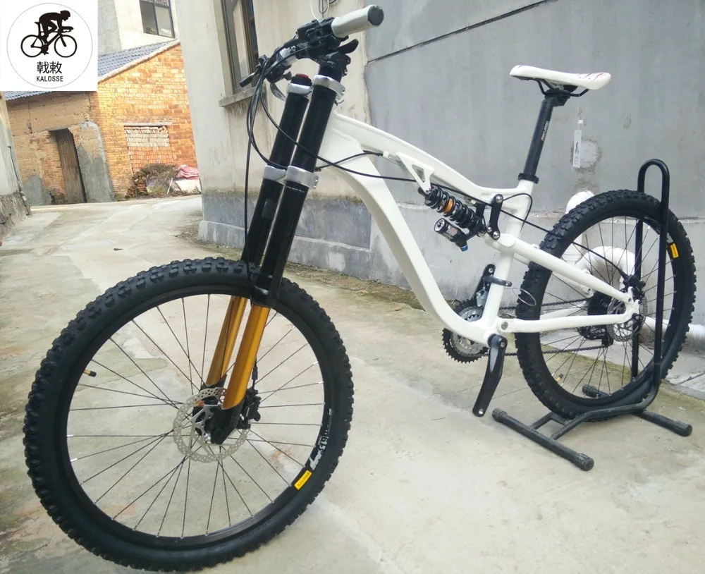 Kalosse Mountain bicycle Full suspension bike DH, AM/FR alloy 190mm travel frame , ,26*2.35inch 30 speed
Kalosse Mountain bicycle Full suspension bike DH, AM/FR alloy 190mm travel frame , ,26*2.35inch 30 speed