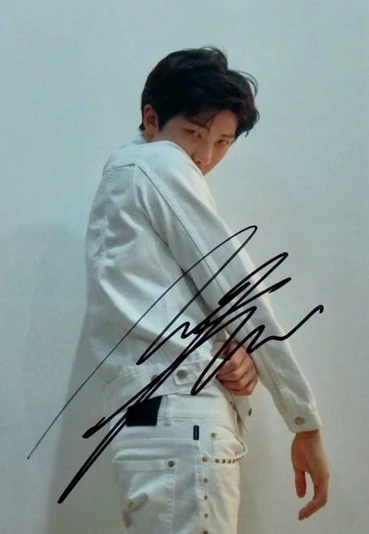 

signed Bangtan Boys Rap Monster RM Kim Nam Joo autographed photo LOVE YOURSELF TEAR K-POP 6 inches freeshipping 052018Z1