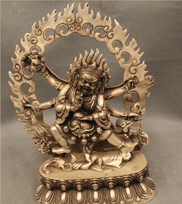 free 9" Tibet Tibetan Buddhism Folk Silver 6 Hands Arms White Buddha Statue fast
free 9" Tibet Tibetan Buddhism Folk Silver 6 Hands Arms White Buddha Statue fast