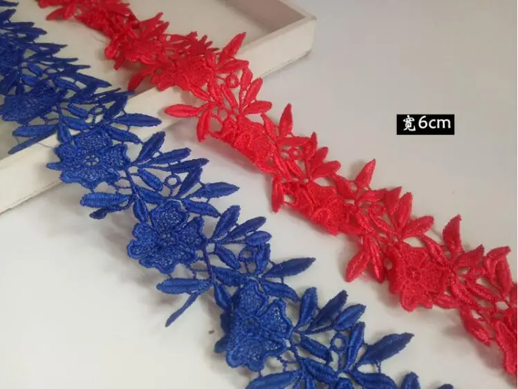 2 Meters Red Blue Polyester Embroidered Fabric Lace Trim Ribbon Handmade DIY Sewing Supplies Craft For Costume Decoration Trims
2 Meters Red Blue Polyester Embroidered Fabric Lace Trim Ribbon Handmade DIY Sewing Supplies Craft For Costume Decoration Trims