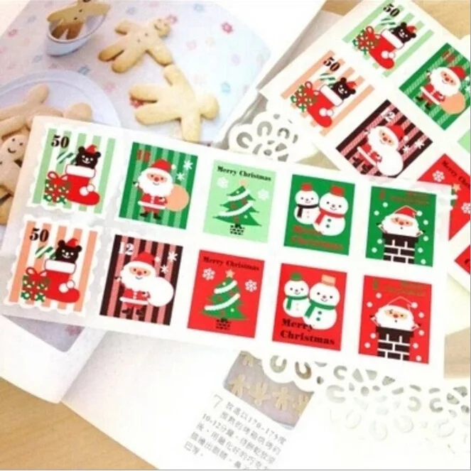 100pcs/lot Colored Christmas Stamp design Kraft Seal Sticker Kraft Paper Material stick DIY Multifunction gift sticker
100pcs/lot Colored Christmas Stamp design Kraft Seal Sticker Kraft Paper Material stick DIY Multifunction gift sticker