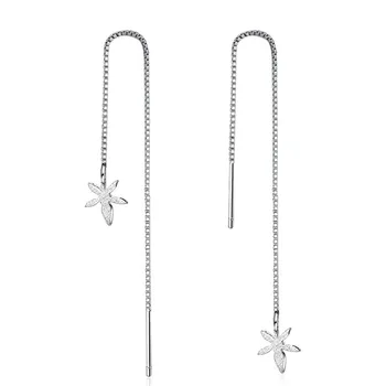 TJP Top Quality 925 Sterling Silver Women Earrings Jewelry Charm Female Leaf Ear Line Accessories Lady Lovers Christmas Gift
TJP Top Quality 925 Sterling Silver Women Earrings Jewelry Charm Female Leaf Ear Line Accessories Lady Lovers Christmas Gift