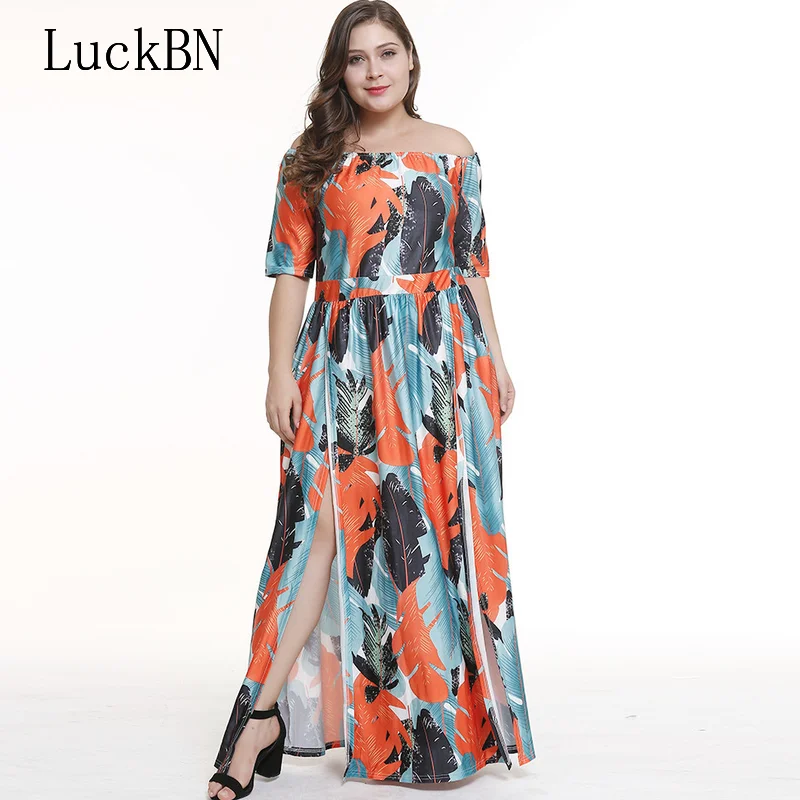 Summer Maxi Long Dress Fashion Ladies Bobo Half Sleeve Floral Print Dress Beach Casual Women Sexy Slit Dresses Plus Size 5XL
Summer Maxi Long Dress Fashion Ladies Bobo Half Sleeve Floral Print Dress Beach Casual Women Sexy Slit Dresses Plus Size 5XL