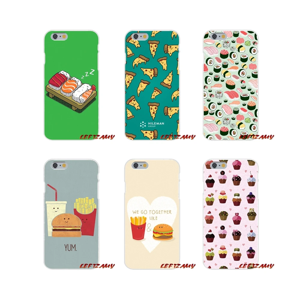 

Silicone Cases Cover For Huawei P Smart Plus Mate Honor 7A 7C 8C 8X 9 P10 P20 Lite Pro Fast Food Hamburger fries coke cola Pizza