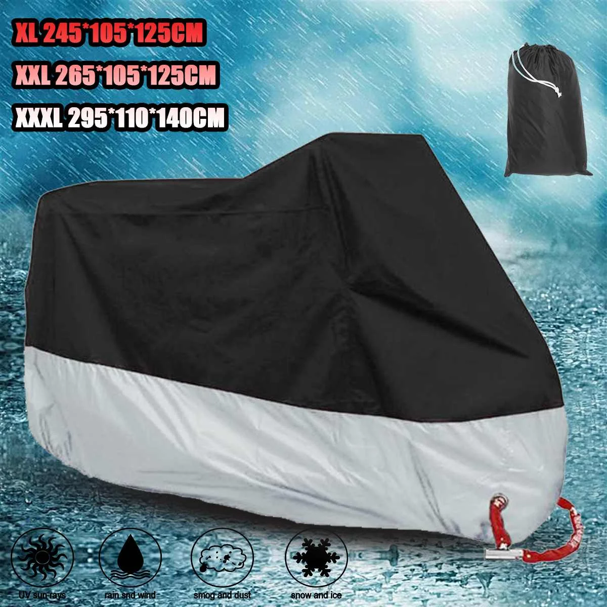 190T чехол для мотоцикла M L XL XXL XXXL наружная защита от ультрафиолетового излучения