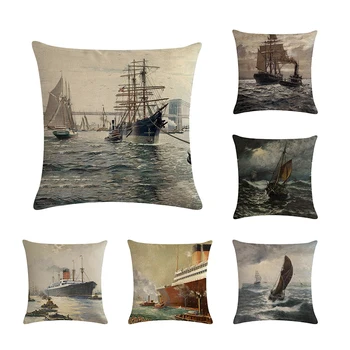 Sea sailboat pattern by cushion cover, decorative pillow cover, sofa seat cover, pillow cover 45 * 45cm, home decoration
Sea sailboat pattern by cushion cover, decorative pillow cover, sofa seat cover, pillow cover 45 * 45cm, home decoration
