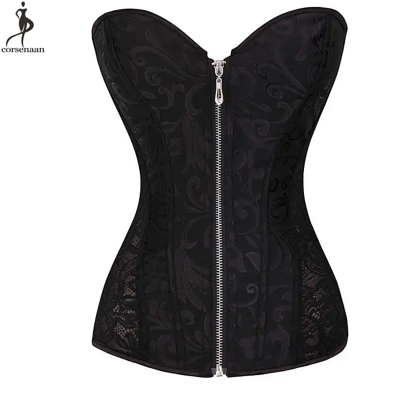 Steel Boned Corset Lace Transparent Corsets Overbust Korset Solid Black Beige White Jacquard Floral Bustier Front Zipper Gorset
Steel Boned Corset Lace Transparent Corsets Overbust Korset Solid Black Beige White Jacquard Floral Bustier Front Zipper Gorset