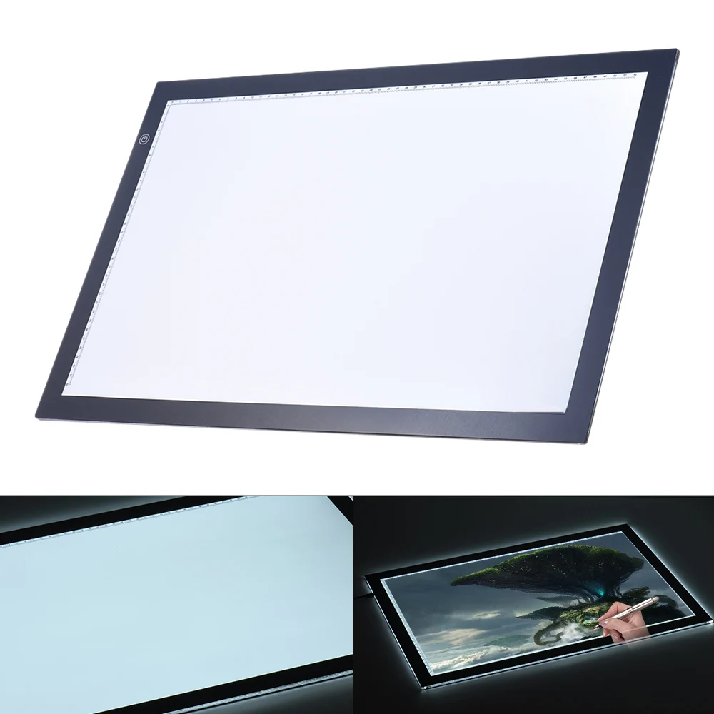 A2 LED Light Box Pad Drawing Tracing Tracer Copy Board Table Pad Panel Copy board with Stepless Function Brightness Control
A2 LED Light Box Pad Drawing Tracing Tracer Copy Board Table Pad Panel Copy board with Stepless Function Brightness Control