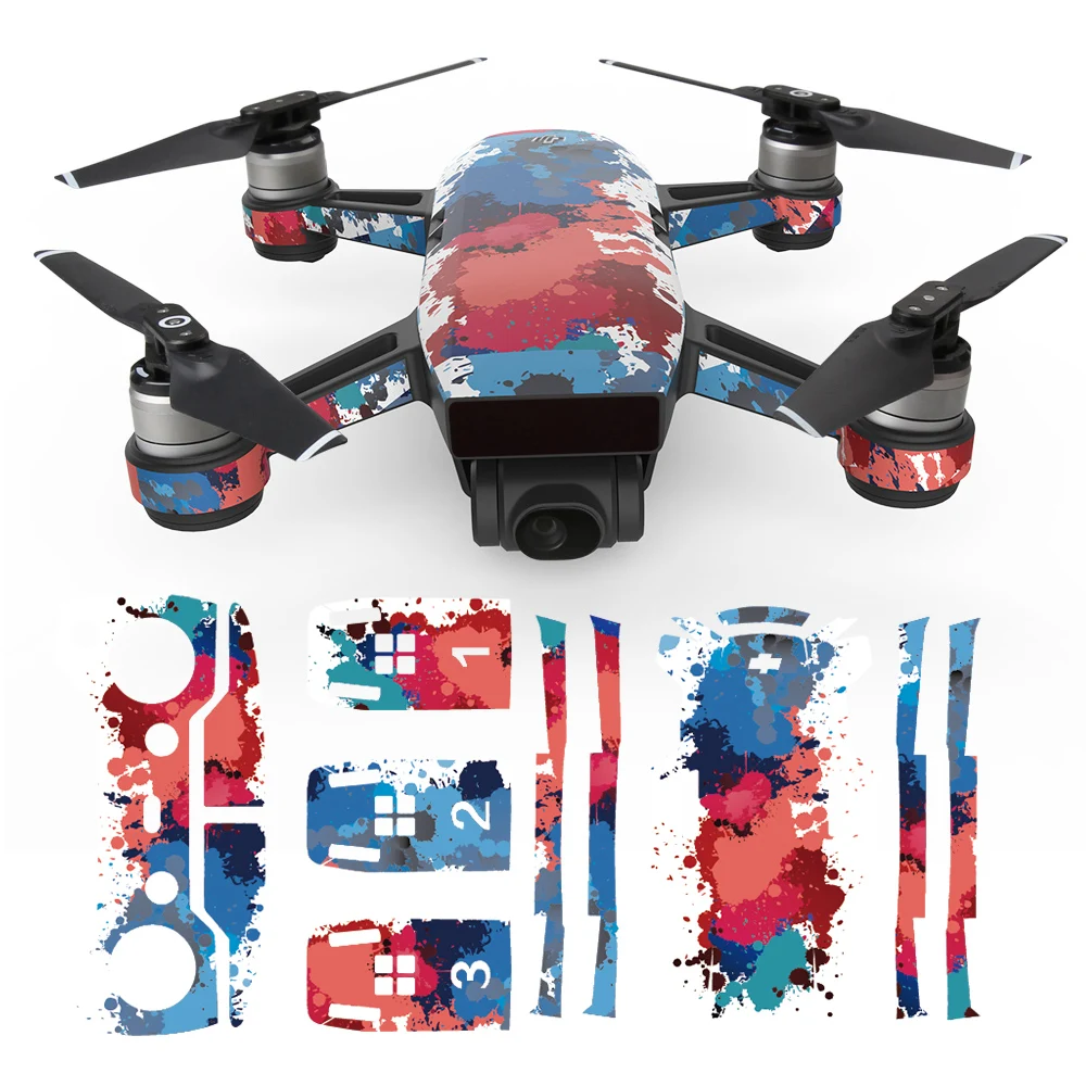 Colorful Waterproof Sticker Skin for DJI Spark Drone Body and Remote Controller Upgrade Accessories Battery Decal
Colorful Waterproof Sticker Skin for DJI Spark Drone Body and Remote Controller Upgrade Accessories Battery Decal