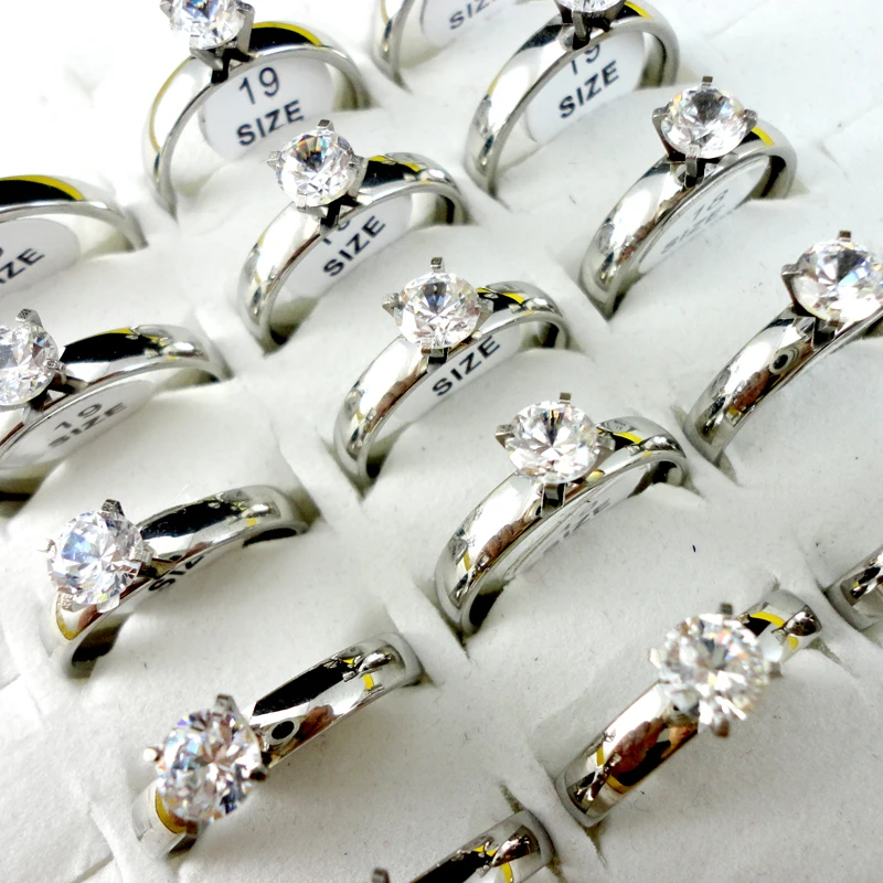 10Pcs Women 316L Stainless Steel Rings Engagement Anniversary Prong Setting Ring Cubic Zirconia Classic Female Jewelry LQ269
10Pcs Women 316L Stainless Steel Rings Engagement Anniversary Prong Setting Ring Cubic Zirconia Classic Female Jewelry LQ269