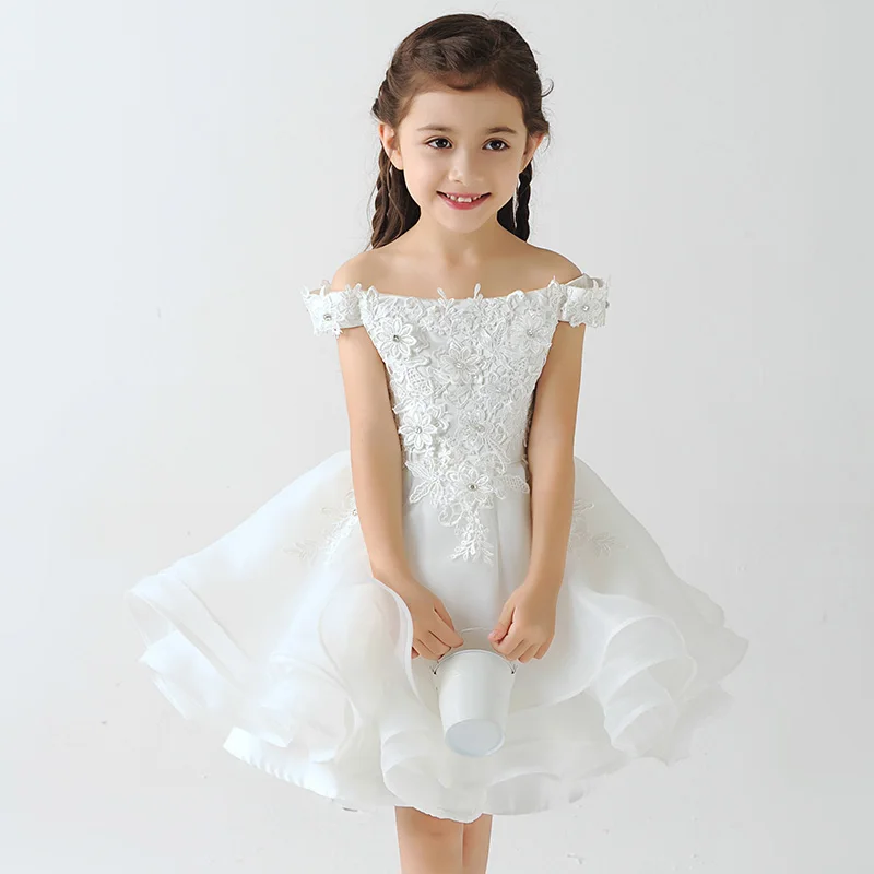New Style Girls Dress for Party Shoulderless Paint White Dress Summer 2017 Hollow Back Manual Drilling Kids Dresses for Girl P06
New Style Girls Dress for Party Shoulderless Paint White Dress Summer 2017 Hollow Back Manual Drilling Kids Dresses for Girl P06