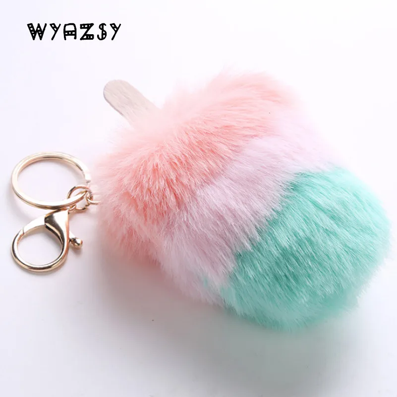 New Arrival Multi-color Fur Pompom Ice Cream Keychain Real Rabbit Fur Key Chain Fluffy Car Handbag Pendant Hot Sale Key Ring
New Arrival Multi-color Fur Pompom Ice Cream Keychain Real Rabbit Fur Key Chain Fluffy Car Handbag Pendant Hot Sale Key Ring
