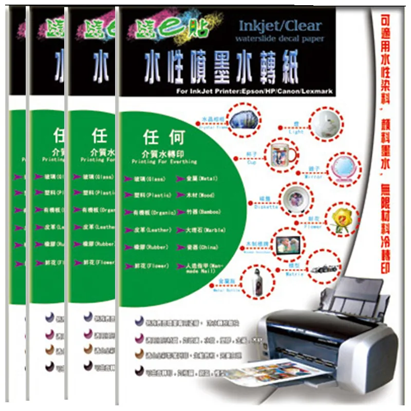 (A4*40pcs) A4 Size Paper No Need Spray or Varnish Inkjet Water Slide Decal Paper Clear/Transparent Color For Glass Wood With Ink
(A4*40pcs) A4 Size Paper No Need Spray or Varnish Inkjet Water Slide Decal Paper Clear/Transparent Color For Glass Wood With Ink