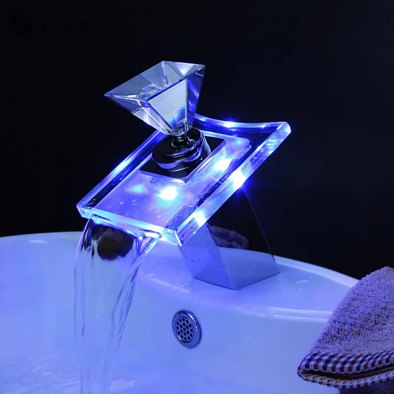 Bathroom Basin Faucets LED Light Chrome Polish Glass Handle Waterfall Spout Deck Mount Single Handle Toilet Furniture MPPB042
Bathroom Basin Faucets LED Light Chrome Polish Glass Handle Waterfall Spout Deck Mount Single Handle Toilet Furniture MPPB042