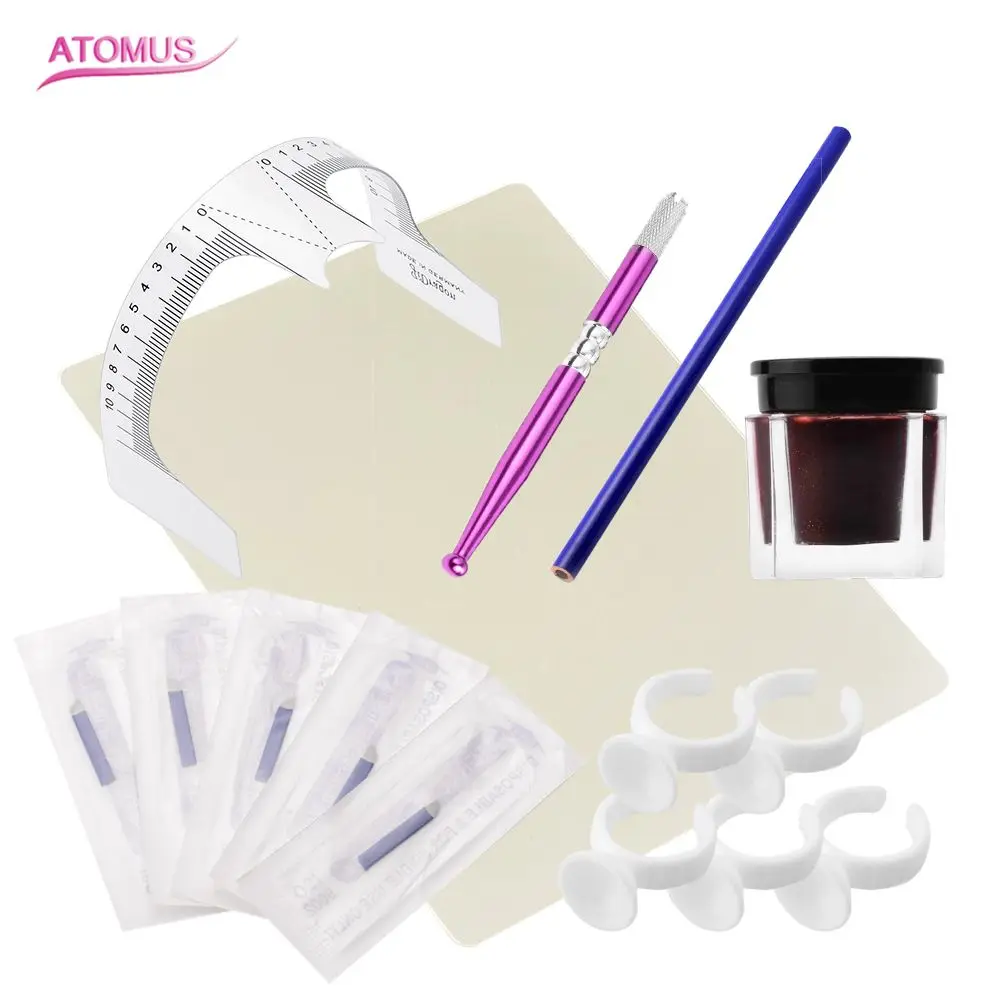 Practical Microblading Eyebrow Tattoo Kits 1set Pen Pencil Needle Ring Ink Cup Paste Skin Ruler For Beginners Body Art
Practical Microblading Eyebrow Tattoo Kits 1set Pen Pencil Needle Ring Ink Cup Paste Skin Ruler For Beginners Body Art