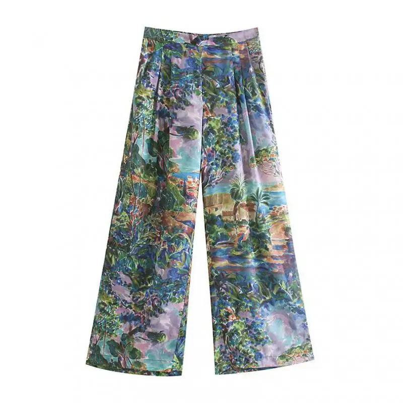 Vintage Women's Landscape Oil Painting Printed Loose Straight Pants For Women 2019
Vintage Women's Landscape Oil Painting Printed Loose Straight Pants For Women 2019
