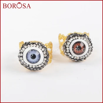 BOROSA Fashion Round Resin Eye Gold Hollow Ring Rhinestone Pave Zircons High Quality Drusy Jewelry for Women JAB615
BOROSA Fashion Round Resin Eye Gold Hollow Ring Rhinestone Pave Zircons High Quality Drusy Jewelry for Women JAB615