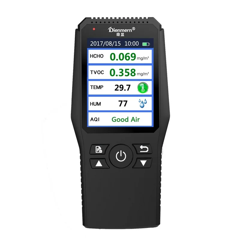 Air Quality Detector Digital Formaldehyde Detector Meter Formaldehyde Tester HCHO TVOC Sensor Detector Gas Analyzers