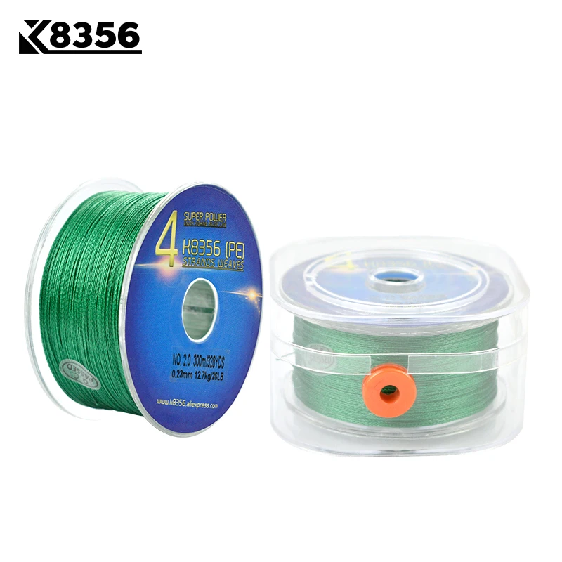 K8356 100% 300M/328Yards 4 Stands PE Braided Fishing Line Outlet Box Main Line Multifilament Super Strong High Quality 12LB-50LB
K8356 100% 300M/328Yards 4 Stands PE Braided Fishing Line Outlet Box Main Line Multifilament Super Strong High Quality 12LB-50LB