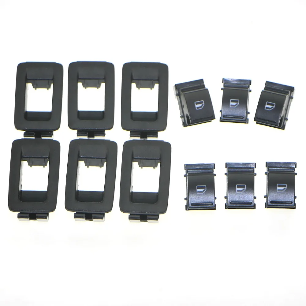6Set Passenger Side Chrome Window Control Switch Button + Decorative Frame Bracket For VW Passat CC Tiguan 1F0959527 7L6 959 855
6Set Passenger Side Chrome Window Control Switch Button + Decorative Frame Bracket For VW Passat CC Tiguan 1F0959527 7L6 959 855