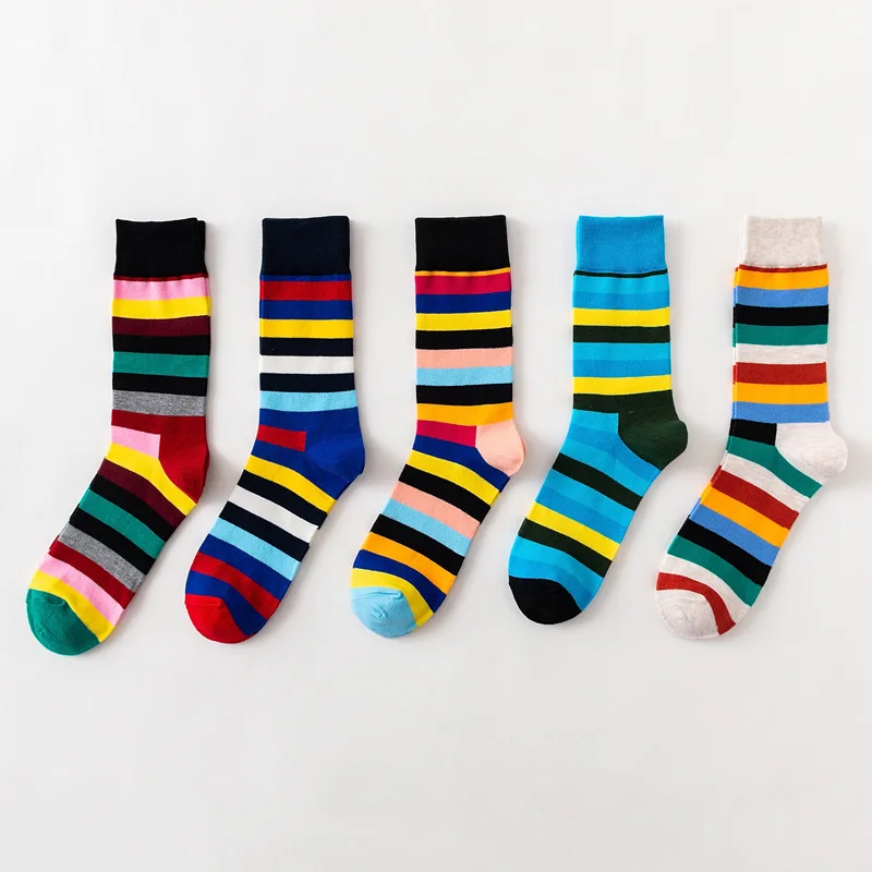 5 Pair/set Fashion Striped Socks Crew Socks Harajuku Rainbow Men's Socks Combed Cotton Breathable Socks Gift for Men Women
5 Pair/set Fashion Striped Socks Crew Socks Harajuku Rainbow Men's Socks Combed Cotton Breathable Socks Gift for Men Women