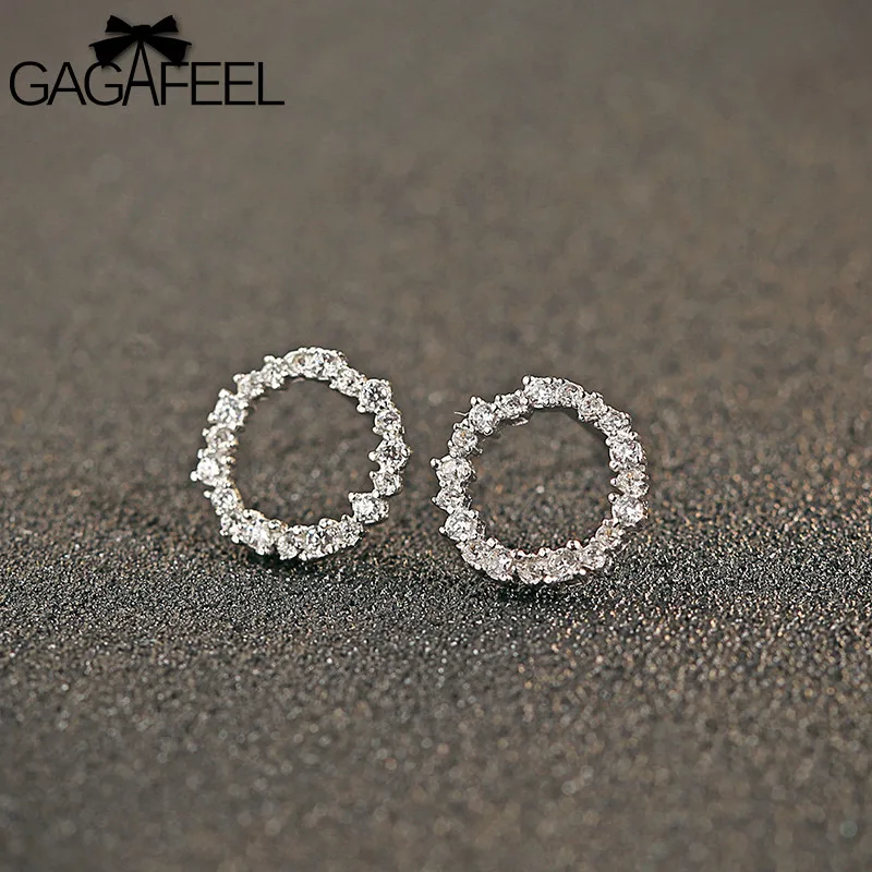 GAGAFEEL Round Circle Stud Pending Earrings 925 Sterling Silver Jewelry For Women Lady OL Simple Style Pending With Pave Zircon
GAGAFEEL Round Circle Stud Pending Earrings 925 Sterling Silver Jewelry For Women Lady OL Simple Style Pending With Pave Zircon