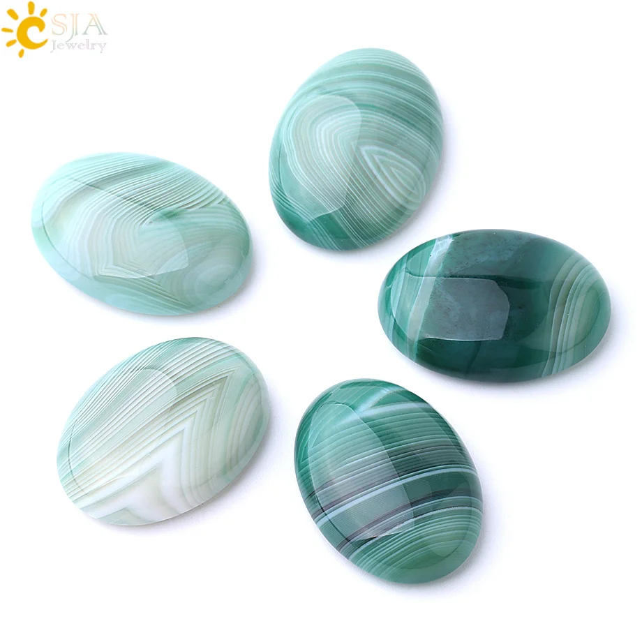 CSJA Natural Stone Oval Green Veins Agates Cabochons for Woman Men Jewelry Making Loose Beads DIY Ring Pendant Random Color F786
CSJA Natural Stone Oval Green Veins Agates Cabochons for Woman Men Jewelry Making Loose Beads DIY Ring Pendant Random Color F786