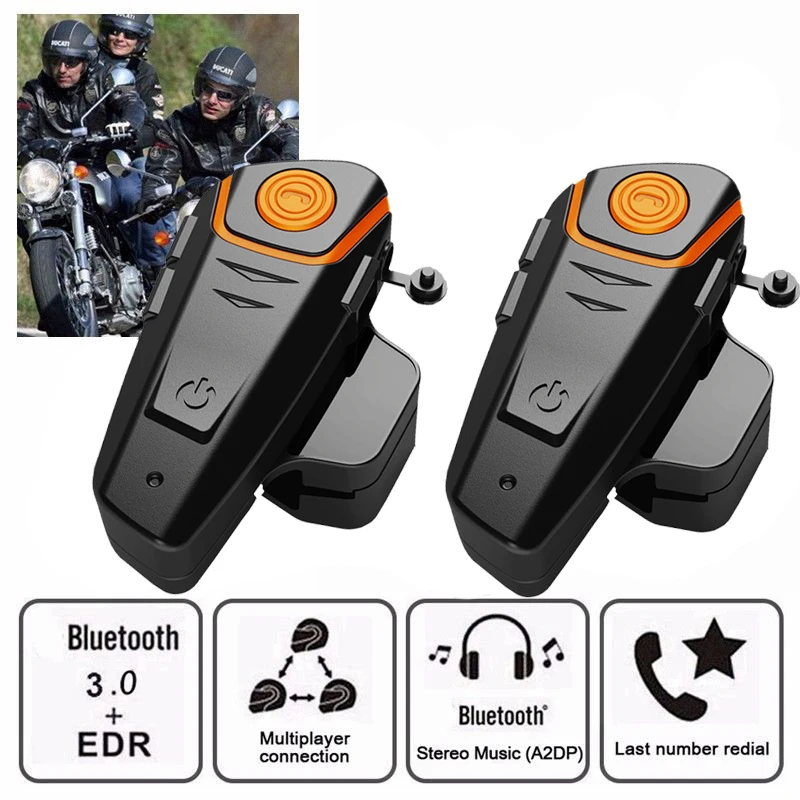 Waterproof 2PCS BT-S2 Motorcycle Bluetooth Helmet Headsets Intercom for 3 riders BT Wireless intercomunicador Interphone MP3
Waterproof 2PCS BT-S2 Motorcycle Bluetooth Helmet Headsets Intercom for 3 riders BT Wireless intercomunicador Interphone MP3