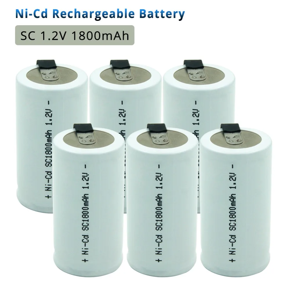 Ni-cd subc battery SC 1.2V 1800mah Rechargeable Battery Ni-cd Batteria with Welding Pins for Electric Toys Power Tools
Ni-cd subc battery SC 1.2V 1800mah Rechargeable Battery Ni-cd Batteria with Welding Pins for Electric Toys Power Tools