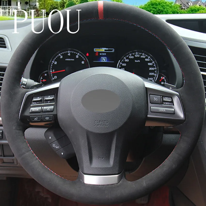 Puou Black Suede Hand-stitched Car Steering Wheel Cover for Subaru Forester XV 2013-2015 Legacy Outback 2013 Free shipping
Puou Black Suede Hand-stitched Car Steering Wheel Cover for Subaru Forester XV 2013-2015 Legacy Outback 2013 Free shipping
