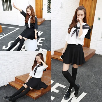 Japanese School Uniforms Short-sleeved T-Shirts For Sexy Girls New Arrival College Class Sailor Suit Sets Female Summer Clothing
Japanese School Uniforms Short-sleeved T-Shirts For Sexy Girls New Arrival College Class Sailor Suit Sets Female Summer Clothing