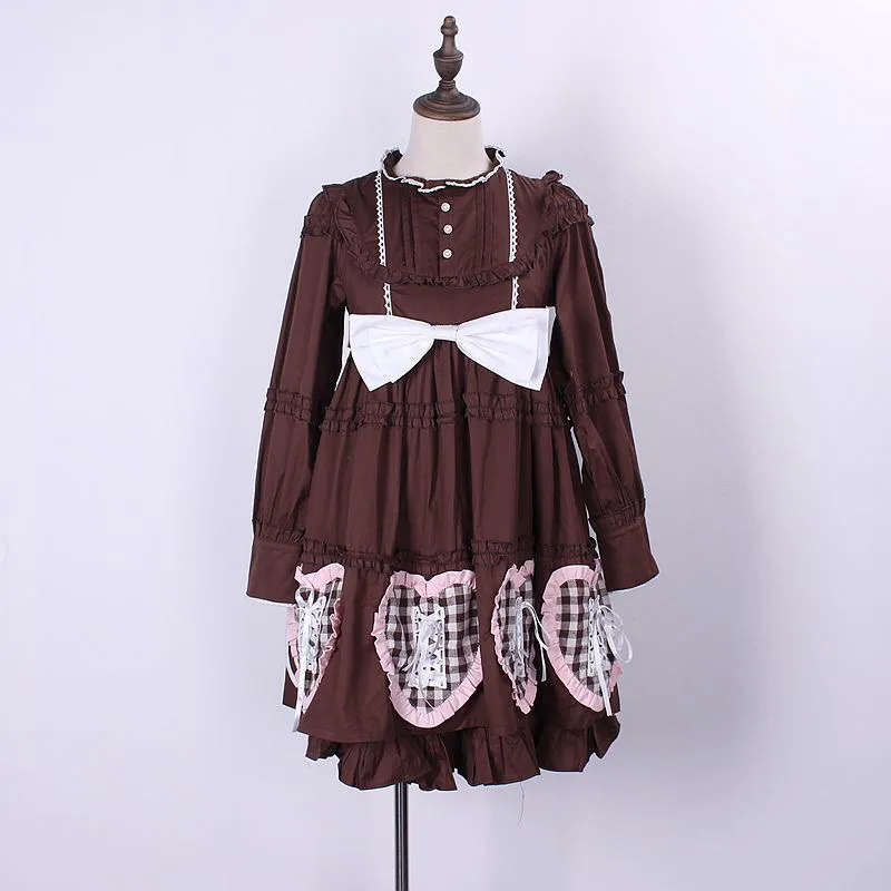 Women White Coffee Fashion Dorothy Dolls Costume Heart Print Cotton Dress Cosplay Anime Outfit Ouji Lolita Clothing For Girls
Women White Coffee Fashion Dorothy Dolls Costume Heart Print Cotton Dress Cosplay Anime Outfit Ouji Lolita Clothing For Girls