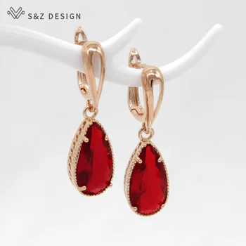 S&Z 2019 New Long 585 Rose Gold Color Water Drop Zircon Earrings Korean For Women Fashion Jewelry
S&Z 2019 New Long 585 Rose Gold Color Water Drop Zircon Earrings Korean For Women Fashion Jewelry