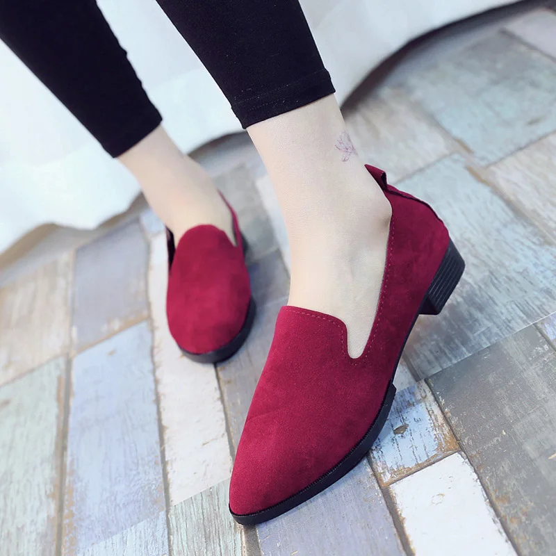 Women Slip On Flats Solid Suede Casual Shoes Fashion Shallow Loafers Female Frosted Pointed Plain Flat Shoes Single Shoes Ladies
Women Slip On Flats Solid Suede Casual Shoes Fashion Shallow Loafers Female Frosted Pointed Plain Flat Shoes Single Shoes Ladies