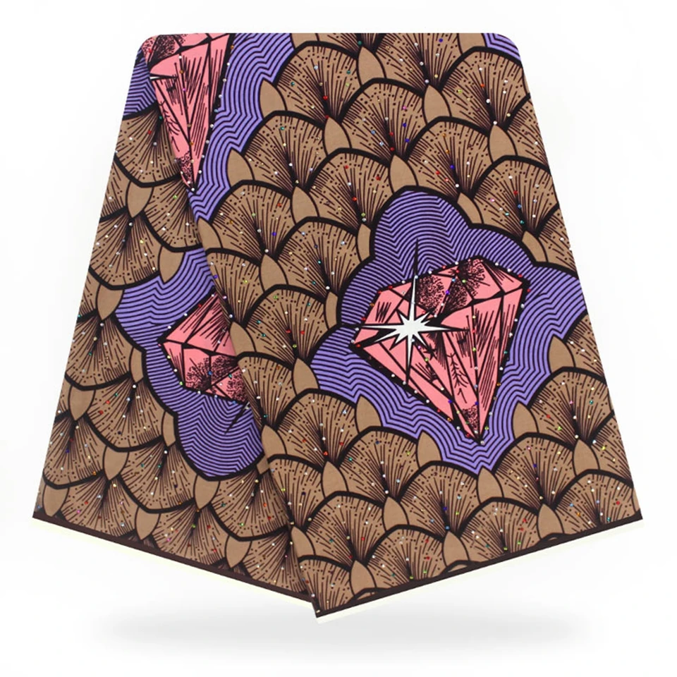 YBGTZ-9 New Design African Wax Fabric With Stones,Embedded Colorful Rhinestones Dutch Wax African Fabric / Kitenge 6yards 
YBGTZ-9 New Design African Wax Fabric With Stones,Embedded Colorful Rhinestones Dutch Wax African Fabric / Kitenge 6yards