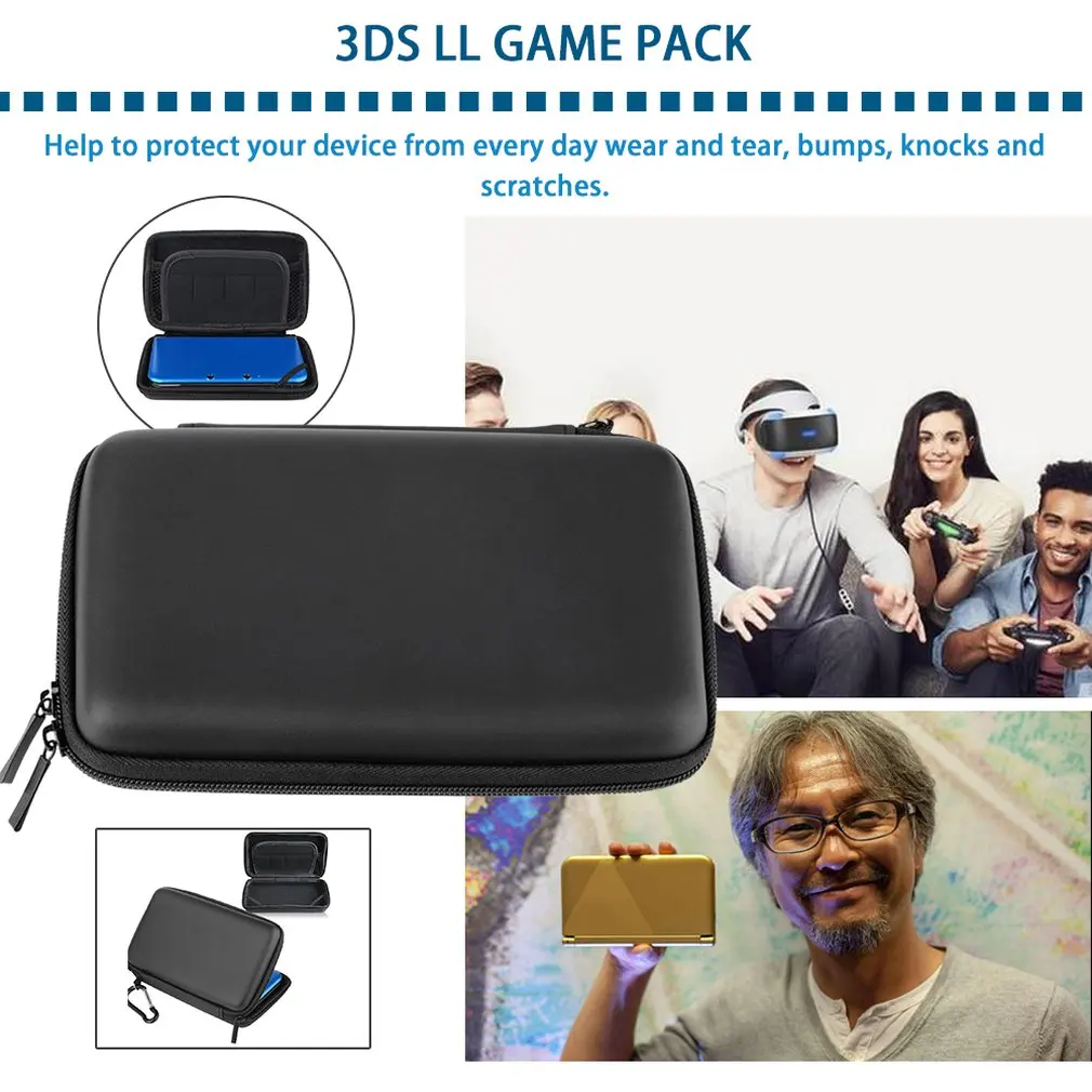 Cool Black EVA Skin Carry Hard Case Bag Pouch 18.5 x 11 x 4.5 cm For Nintend 3DS LL with Strap Gaming Accessaries
Cool Black EVA Skin Carry Hard Case Bag Pouch 18.5 x 11 x 4.5 cm For Nintend 3DS LL with Strap Gaming Accessaries
