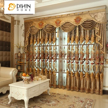 DIHIN Luxury Embroidered European Valance Curtains For Living Room High Quality Soft Cloth Window Drapes Curtain For Bedding Roo
DIHIN Luxury Embroidered European Valance Curtains For Living Room High Quality Soft Cloth Window Drapes Curtain For Bedding Roo