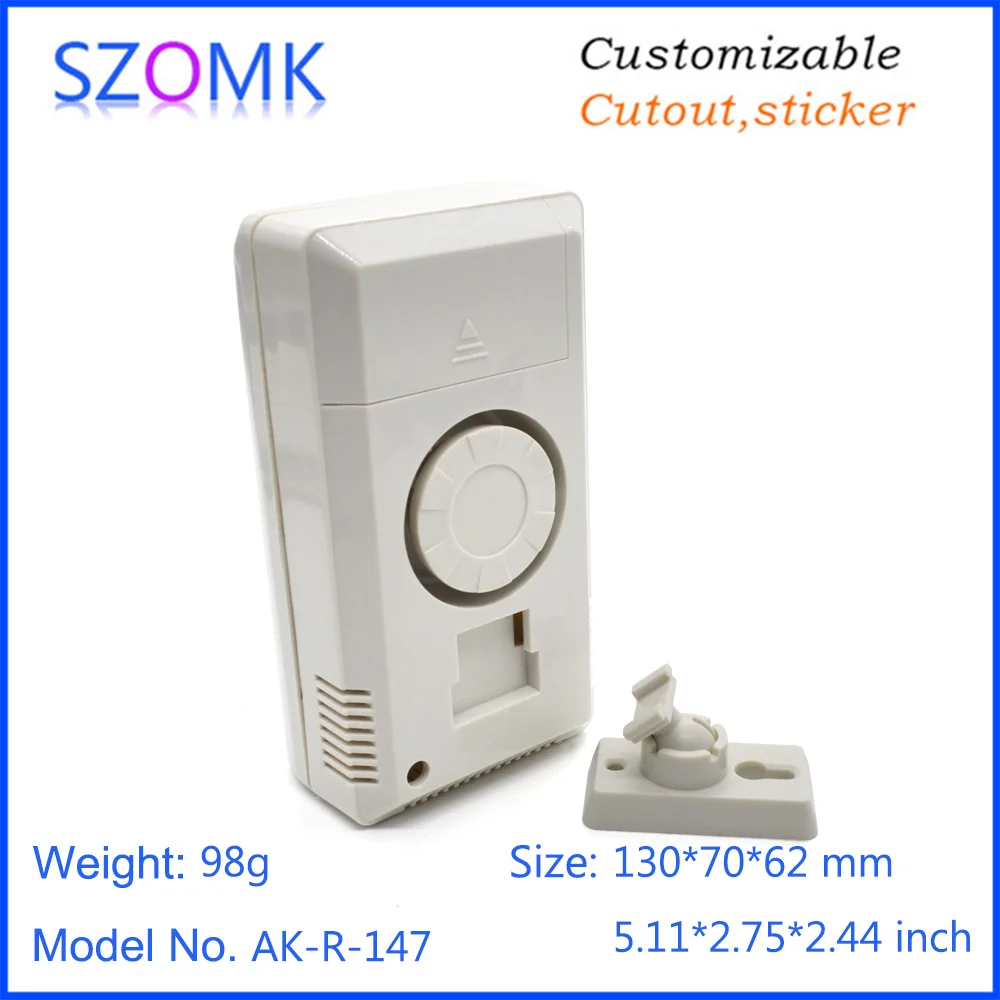 szomk new PIR motion plastic enclosure for electronics plastic junction housing with bracket plastic instrument housing PIR sensor casing (9)