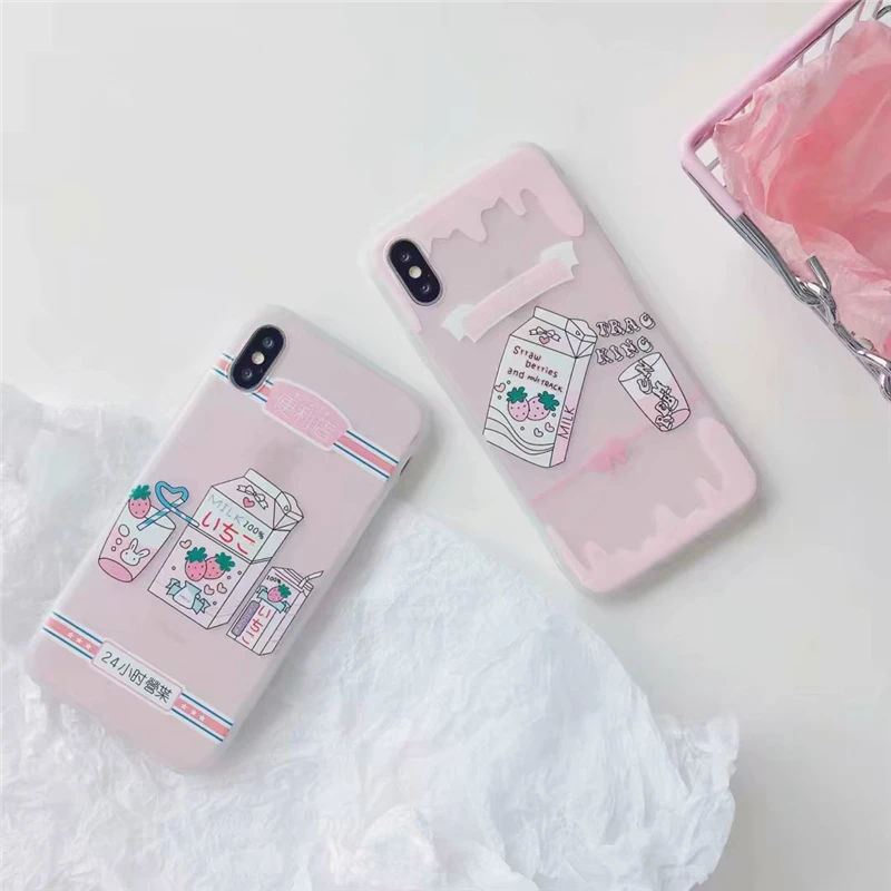 Niceking Candy Colorful Milk Bottle Phone Cases For iPhone 6 6S Plus 7 8 Plus Case For iPhone X Soft Cute Strawberry Drink Cover
Niceking Candy Colorful Milk Bottle Phone Cases For iPhone 6 6S Plus 7 8 Plus Case For iPhone X Soft Cute Strawberry Drink Cover