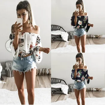 Boho Women Tops 2019 Summer Print Slash-Neck Short T-Shirt Fashion Streetwear Long Sleeve Plus Size Women Clothes Casual Shirt
Boho Women Tops 2019 Summer Print Slash-Neck Short T-Shirt Fashion Streetwear Long Sleeve Plus Size Women Clothes Casual Shirt
