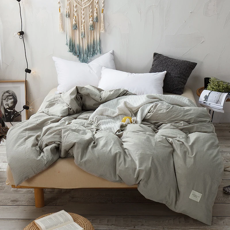 1 Piece Fresh Gray Solid Color Simple Duvet Cover With Zipper Cotton Quilt Or Comforter Or Blanket Case 220x240cm 5 Size Soft
1 Piece Fresh Gray Solid Color Simple Duvet Cover With Zipper Cotton Quilt Or Comforter Or Blanket Case 220x240cm 5 Size Soft