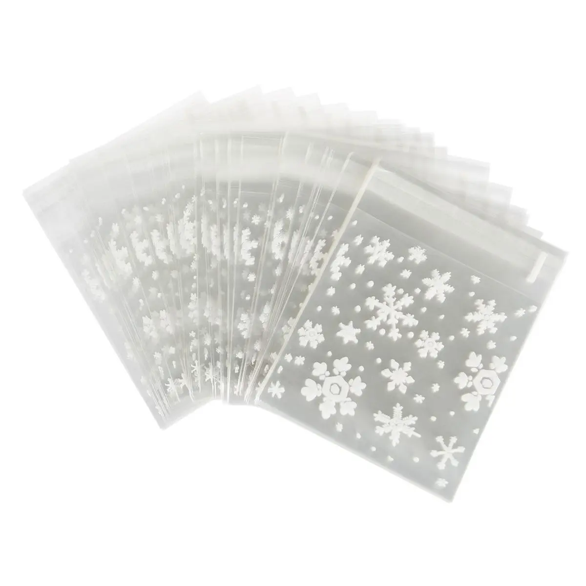 100 pcs Sachets Pouches White Snowflake Packaging Bag for Cookies Biscuits Christmas Candies
100 pcs Sachets Pouches White Snowflake Packaging Bag for Cookies Biscuits Christmas Candies