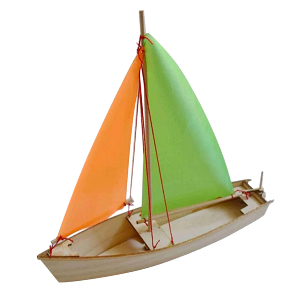 Wooden 3D Puzzle DIY Assembly Sailboat Sailing Boat Body Model Jigsaw Toys