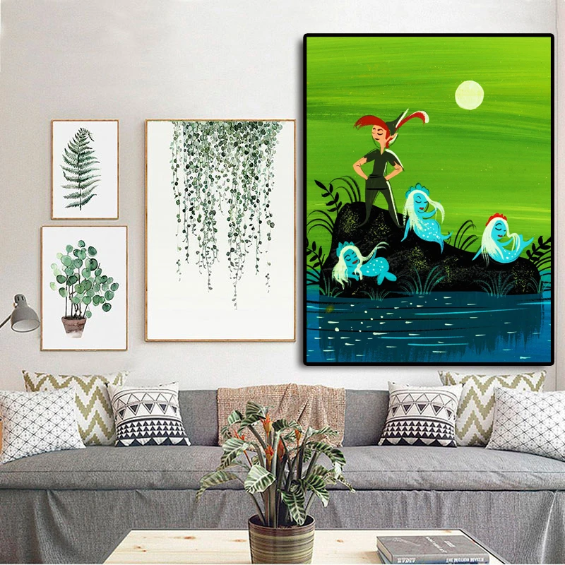 Mary Blair Mermaid Lagoon Peter Pan HD Wall Art Canvas Posters Prints Painting Wall Pictures For Living Room Home Decor Artwork 
Mary Blair Mermaid Lagoon Peter Pan HD Wall Art Canvas Posters Prints Painting Wall Pictures For Living Room Home Decor Artwork