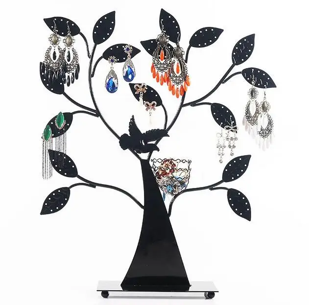 Metal Jewelry Tree Bird Nest Black Table Top Decor 48 pair Earrings Holder / Bracelets Necklace Organizer Stand Display Tower
Metal Jewelry Tree Bird Nest Black Table Top Decor 48 pair Earrings Holder / Bracelets Necklace Organizer Stand Display Tower