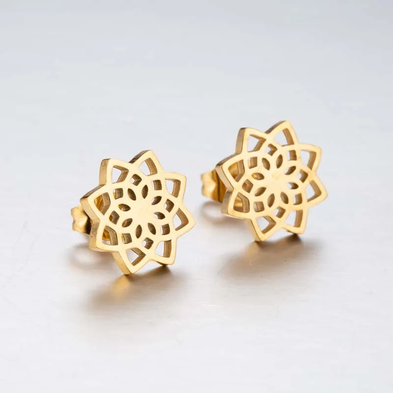 Vintage Flower of life Stainless Steel Stud Earrings for Women Wedding Jewelry Gift Sweet Plant Earrings female jewelry
Vintage Flower of life Stainless Steel Stud Earrings for Women Wedding Jewelry Gift Sweet Plant Earrings female jewelry
