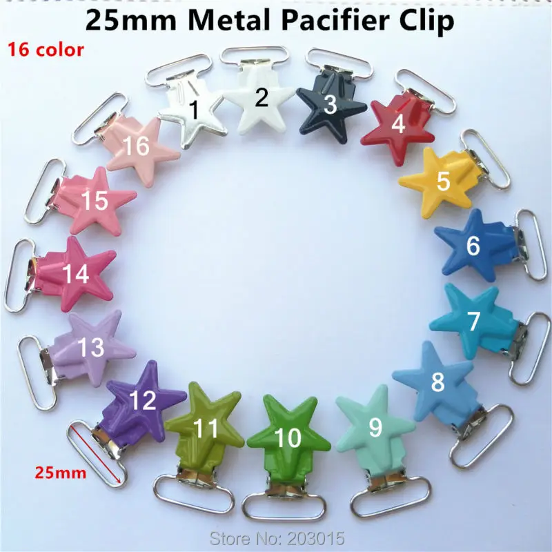 Chenkai 5pcs/lot 1'' 25mm star metal suspenders soothers holder clips DIY baby Shower dummy pacifier Chain clips Lead Free
Chenkai 5pcs/lot 1'' 25mm star metal suspenders soothers holder clips DIY baby Shower dummy pacifier Chain clips Lead Free
