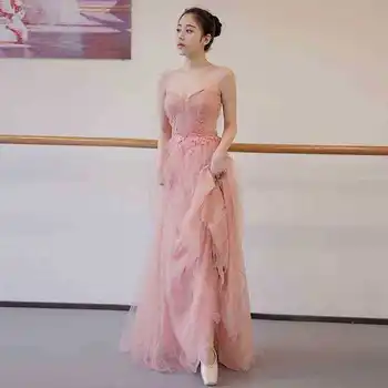 Pink Evening Dresses Ball Gown Chiffon Flowers Appliques Luxury Formal Prom Party Dresses Evening Gowns Vestido De Noite
Pink Evening Dresses Ball Gown Chiffon Flowers Appliques Luxury Formal Prom Party Dresses Evening Gowns Vestido De Noite